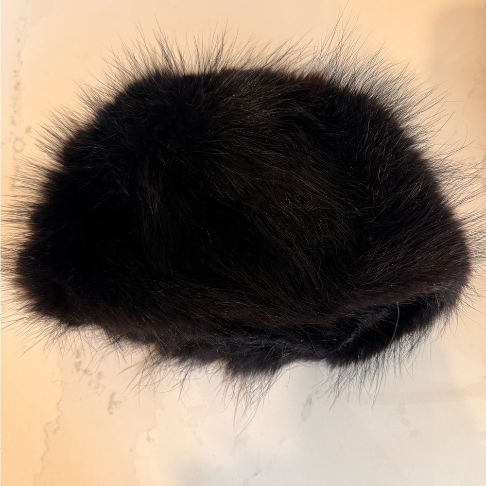 Luxurious Black Fur Women's Headband